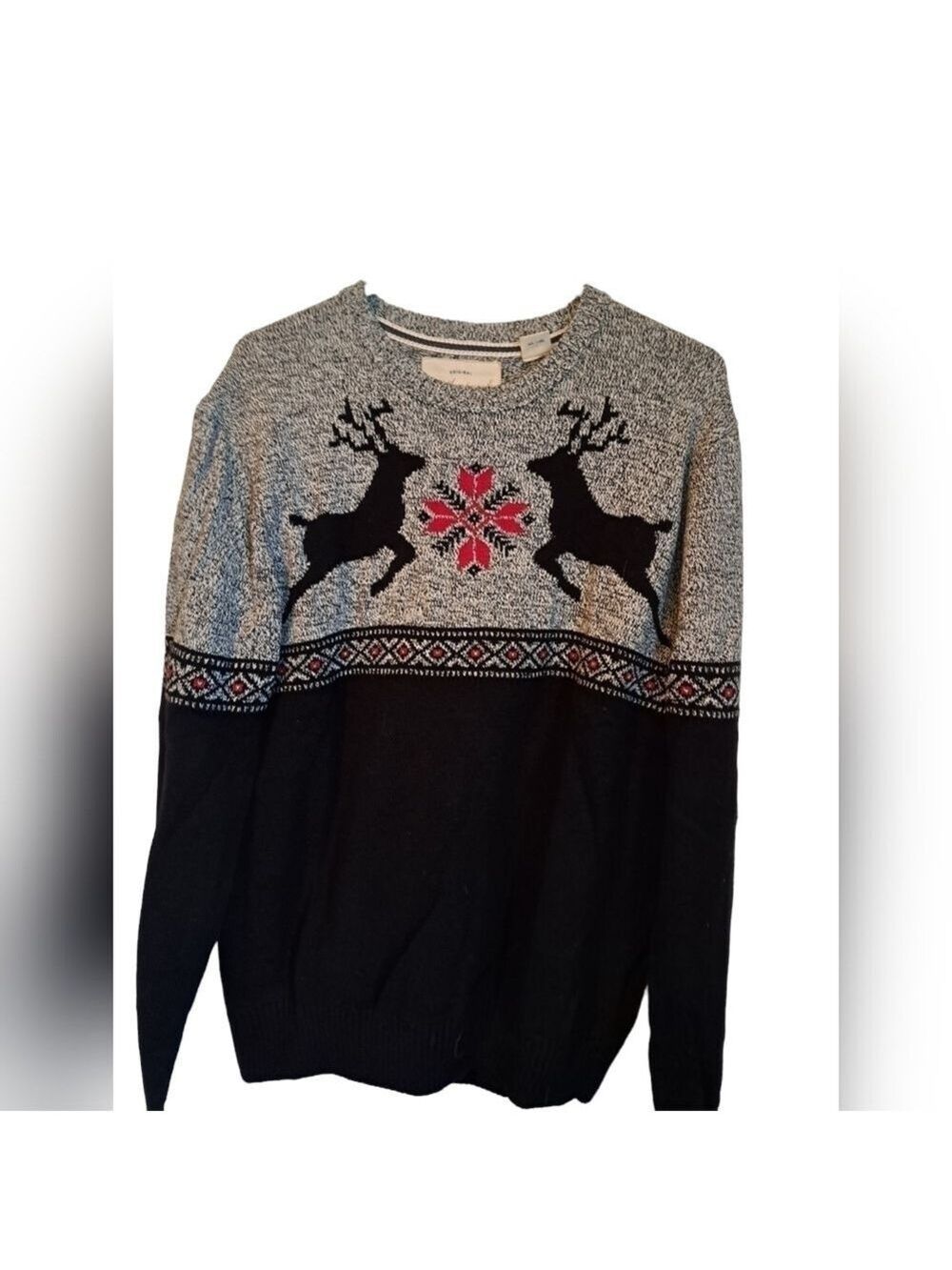 Weatherproof Vintage original Dad pullover sweater Reindeers Holiday Y2K Mens M